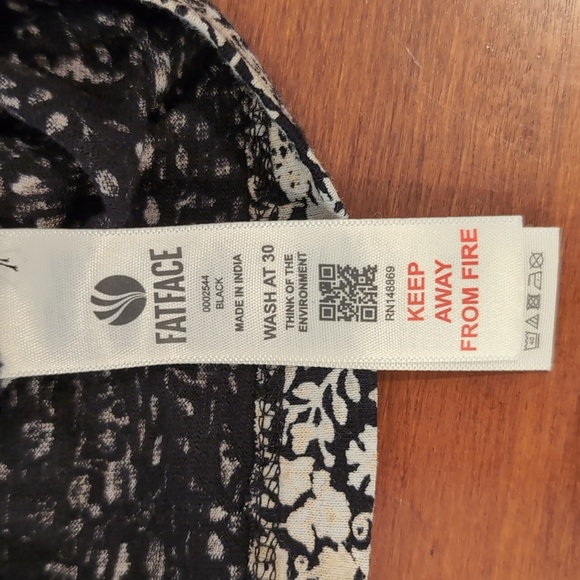 FatFace Nancy Inlay Floral Cami US 10 Nwot Black/Ivory - Picture 10 of 11